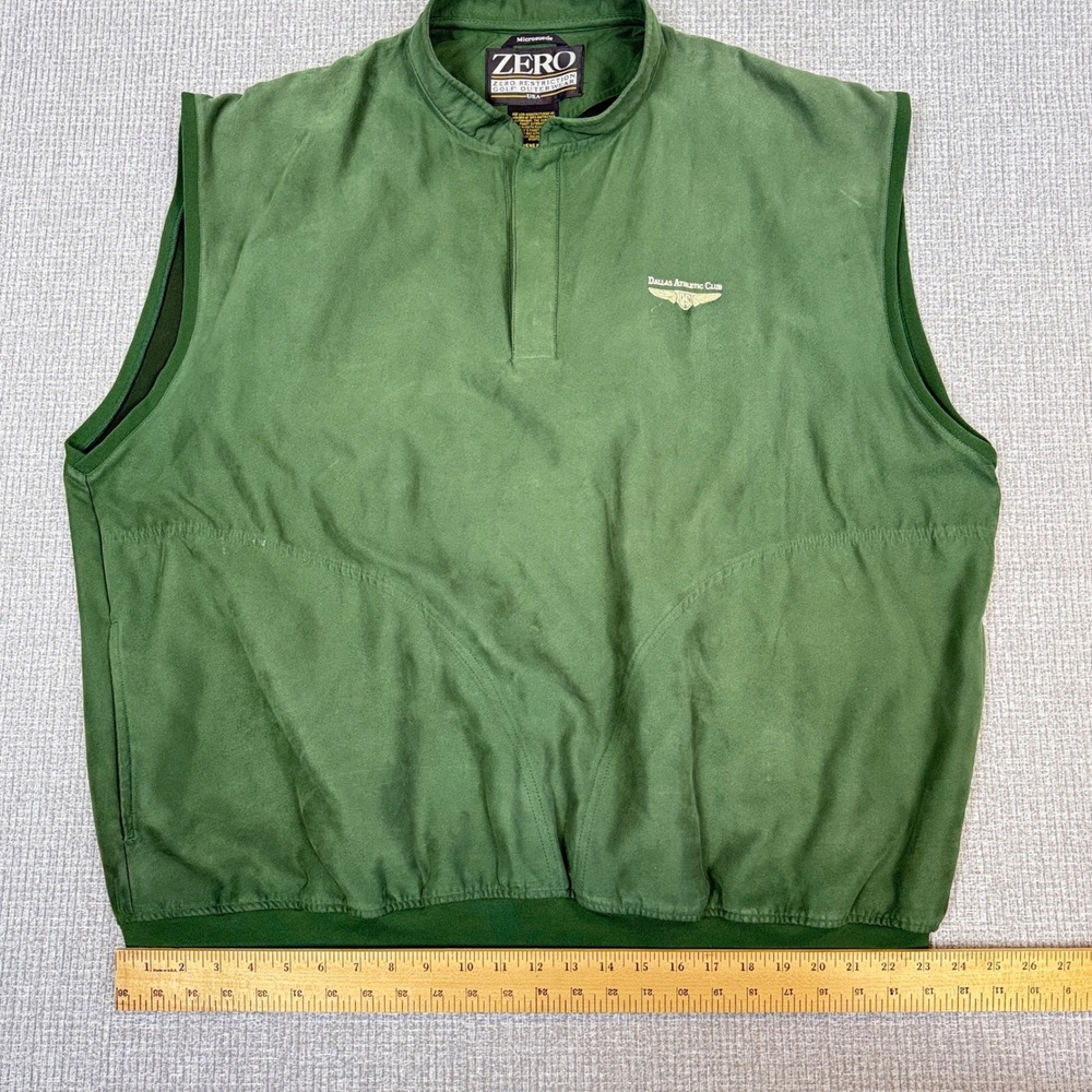 ZERO Restriction Golf Vest‎ Sz XXL 2XL Dallas Logo Microsuede lightweight